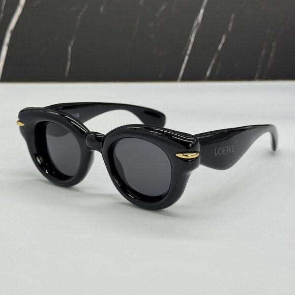 NEW LOEWE LW40118I 01A WOMEN SUNGLASSES BLACK LOEWE EYEWEAR - Picture 2 of 12